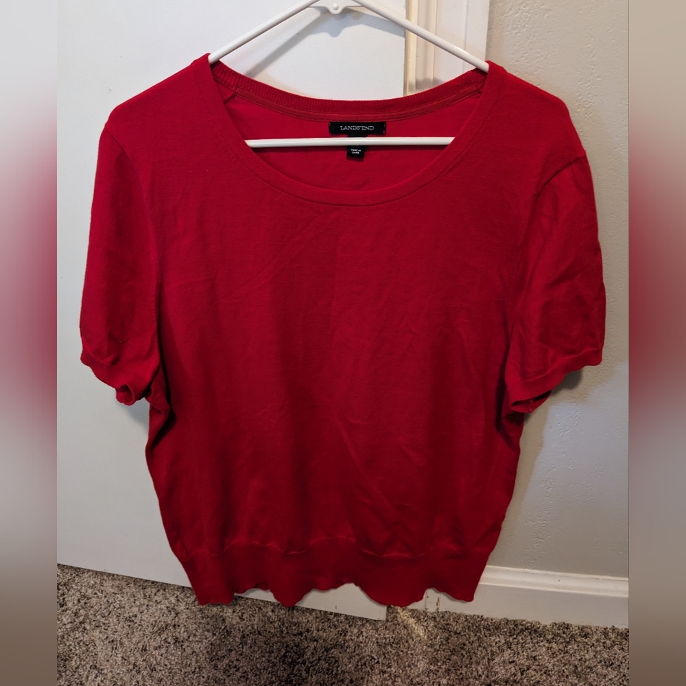 Lands End short sleeve sweater